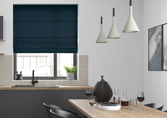 Faux Suede, Navy - Roman Blind - Image 3